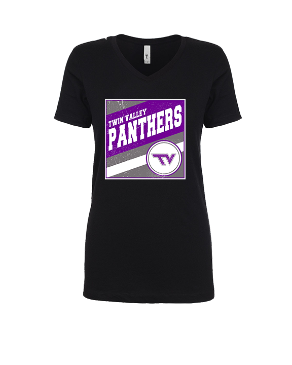 Twin Valley HS Cheer Square - Womens Vneck
