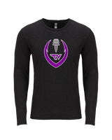 Twin Valley HS Football Full Football - Tri-Blend Long Sleeve