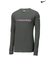 Twin Valley HS Football Lines - Mens Nike Longsleeve