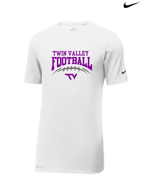 Twin Valley HS Football School Football - Mens Nike Cotton Poly Tee