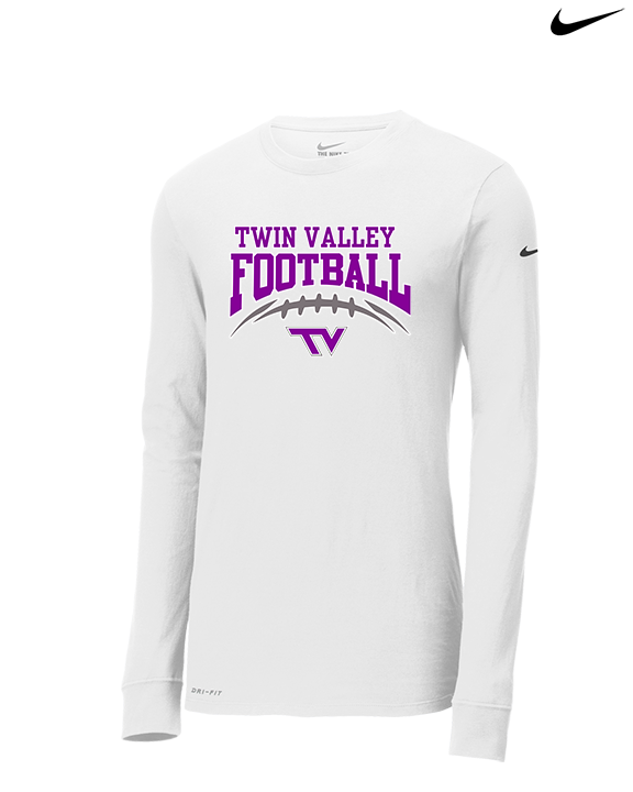 Twin Valley HS Football School Football - Mens Nike Longsleeve