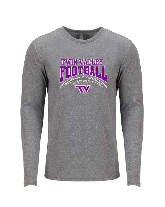 Twin Valley HS Football School Football - Tri-Blend Long Sleeve