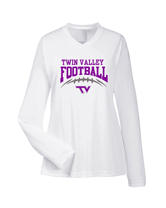 Twin Valley HS Football School Football - Womens Performance Longsleeve