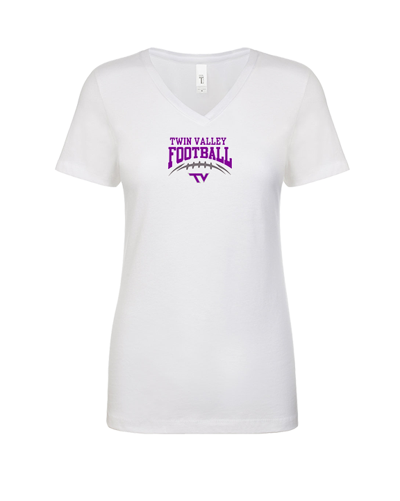 Twin Valley HS Football School Football - Womens Vneck