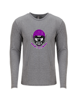 Twin Valley HS Football Skull Crusher - Tri-Blend Long Sleeve