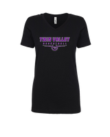 Twin Valley HS Girls Basketball Design - Womens Vneck