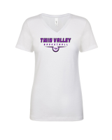 Twin Valley HS Girls Basketball Design - Womens Vneck
