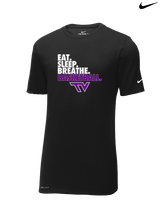 Twin Valley HS Girls Basketball Eat Sleep Breathe - Mens Nike Cotton Poly Tee