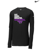 Twin Valley HS Girls Basketball Eat Sleep Breathe - Mens Nike Longsleeve