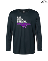 Twin Valley HS Girls Basketball Eat Sleep Breathe - Mens Oakley Longsleeve