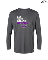 Twin Valley HS Girls Basketball Eat Sleep Breathe - Mens Oakley Longsleeve
