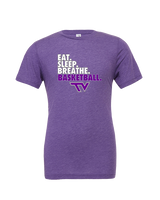 Twin Valley HS Girls Basketball Eat Sleep Breathe - Tri-Blend Shirt