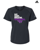 Twin Valley HS Girls Basketball Eat Sleep Breathe - Womens Adidas Performance Shirt