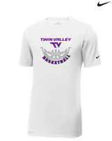 Twin Valley HS Girls Basketball Outline - Mens Nike Cotton Poly Tee