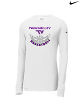 Twin Valley HS Girls Basketball Outline - Mens Nike Longsleeve