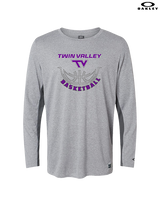 Twin Valley HS Girls Basketball Outline - Mens Oakley Longsleeve