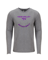 Twin Valley HS Girls Basketball Outline - Tri-Blend Long Sleeve