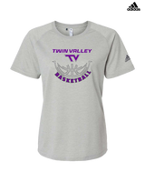 Twin Valley HS Girls Basketball Outline - Womens Adidas Performance Shirt
