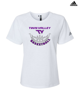 Twin Valley HS Girls Basketball Outline - Womens Adidas Performance Shirt