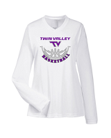 Twin Valley HS Girls Basketball Outline - Womens Performance Longsleeve