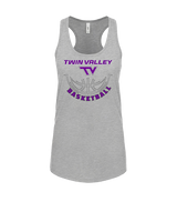 Twin Valley HS Girls Basketball Outline - Womens Tank Top