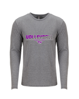 Twin Valley HS Volleyball Cut - Tri-Blend Long Sleeve