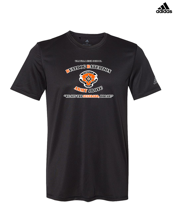 Umatilla HS Army JROTC Bulldogs Logo - Mens Adidas Performance Shirt