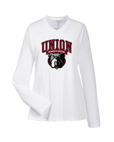 Union University Women's Soccer Logo Wordmark Mascot 02 - Womens Performance Longsleeve