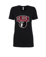 Union University Women's Soccer Logo Wordmark Mascot 02 - Womens Vneck