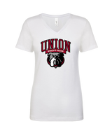 Union University Women's Soccer Logo Wordmark Mascot 02 - Womens Vneck