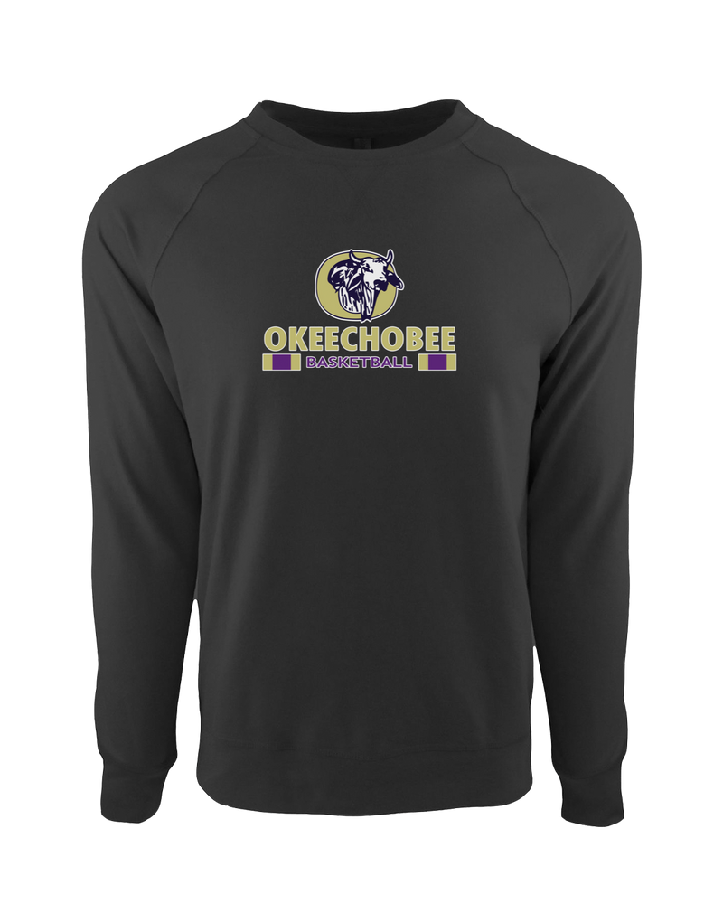 Okeechobee HS Girls Basketball Stacked - Crewneck Sweatshirt