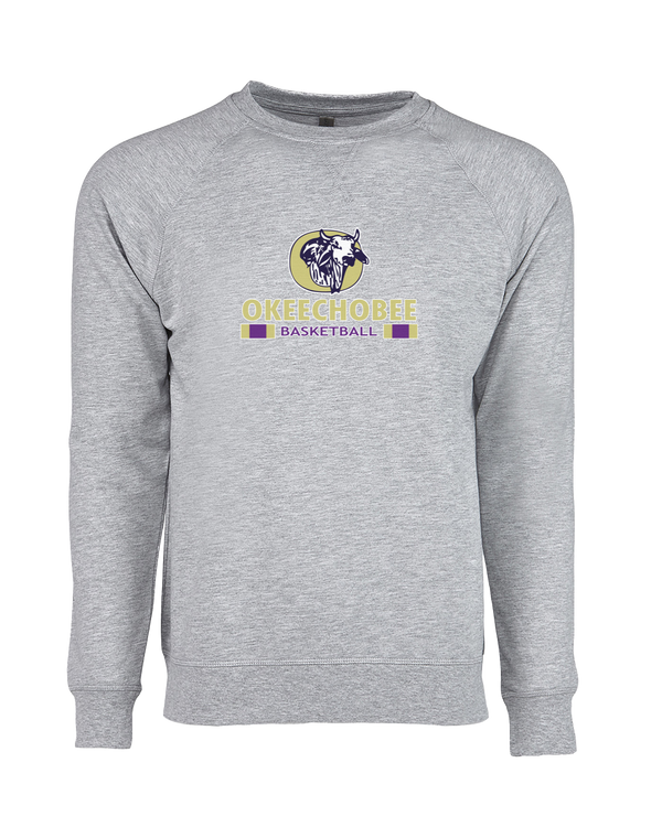 Okeechobee HS Girls Basketball Stacked - Crewneck Sweatshirt