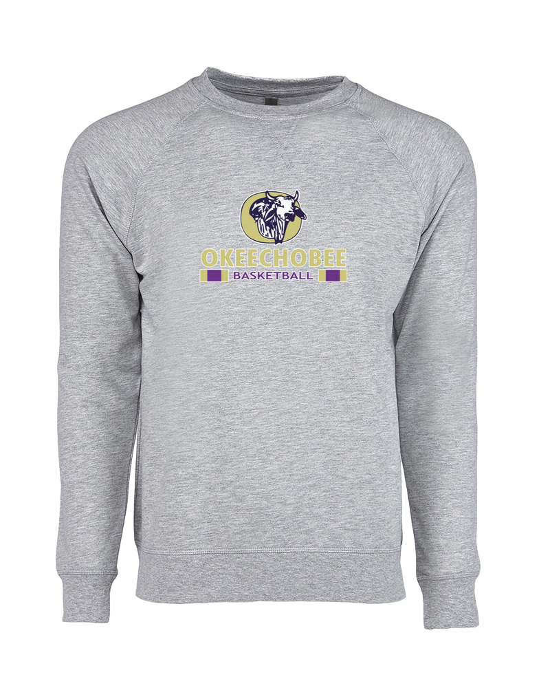 Okeechobee HS Girls Basketball Stacked - Crewneck Sweatshirt