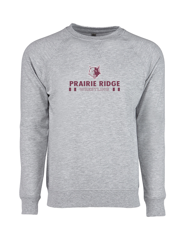 Prairie Ridge HS Wrestling Stacked - Crewneck Sweatshirt