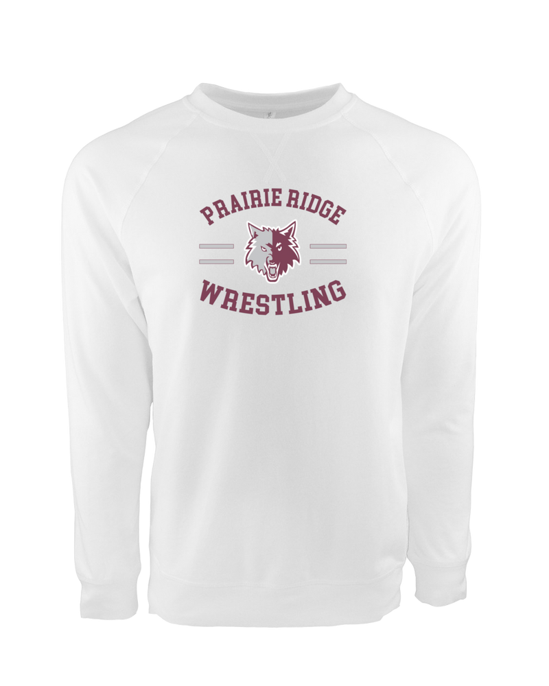 Prairie Ridge HS Wrestling Curve - Crewneck Sweatshirt