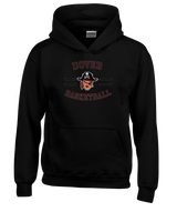 Dover HS Boys Basketball Curved - Cotton Hoodie