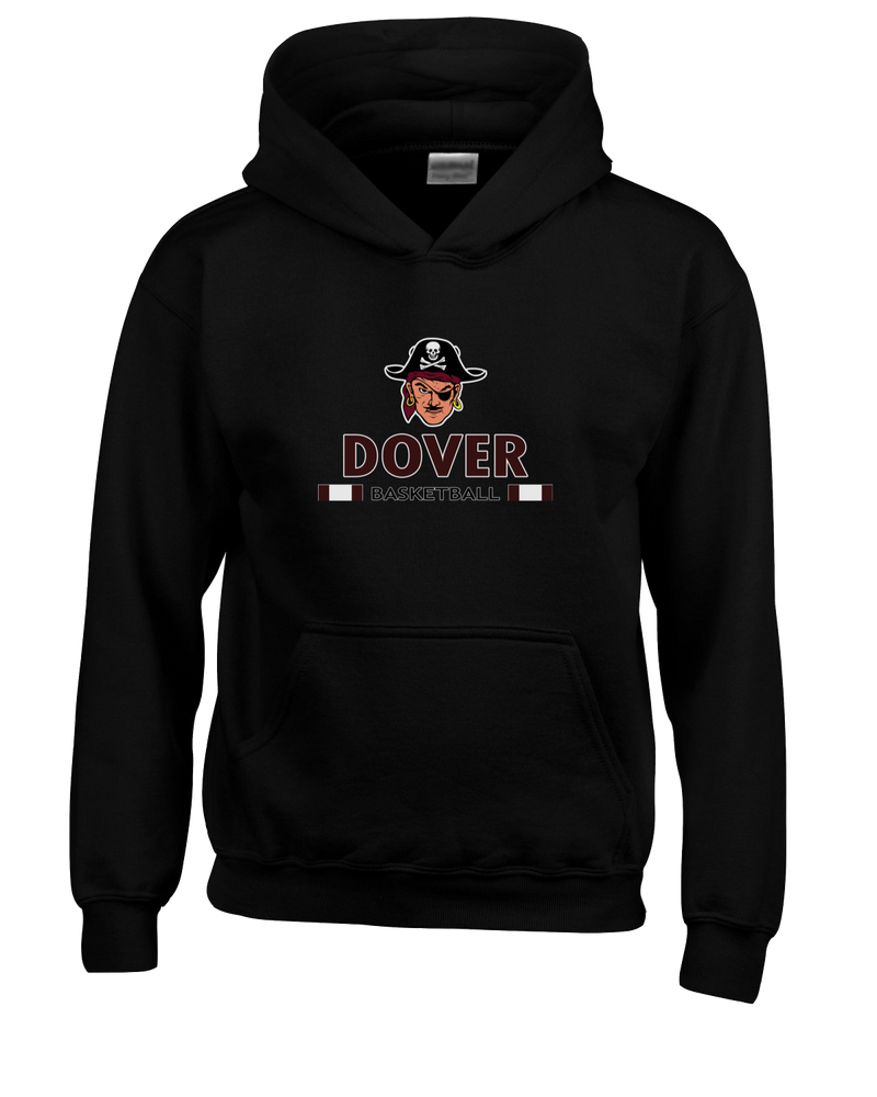Dover HS Boys Basketball Stacked - Cotton Hoodie