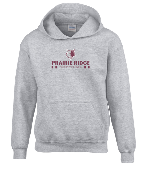 Prairie Ridge HS Wrestling Stacked - Cotton Hoodie