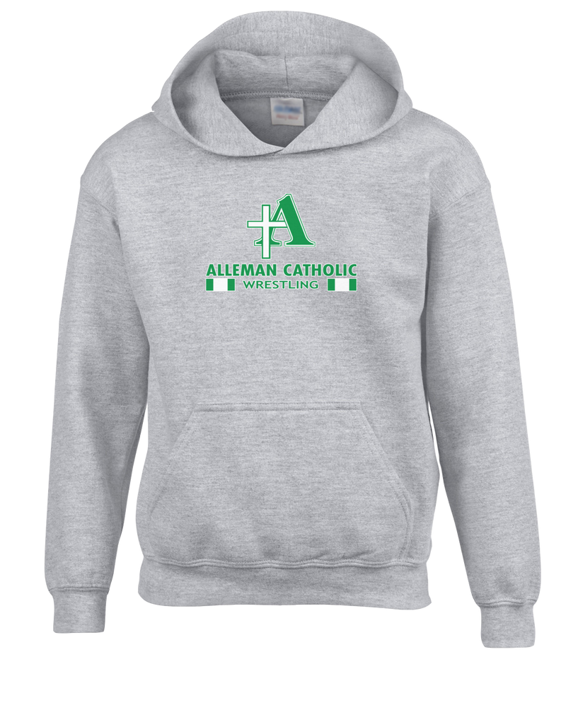 Alleman Catholic HS Wrestling Stacked - Cotton Hoodie