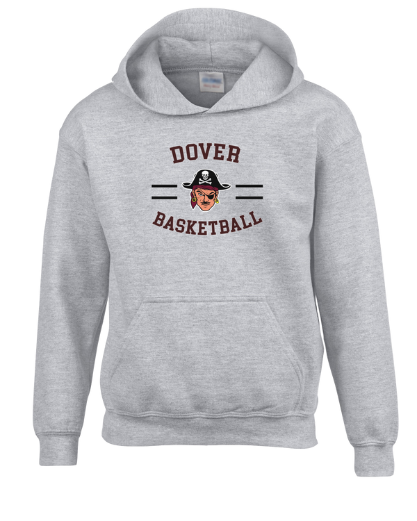 Dover HS Boys Basketball Curved - Cotton Hoodie