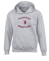 Prairie Ridge HS Wrestling Curve - Cotton Hoodie