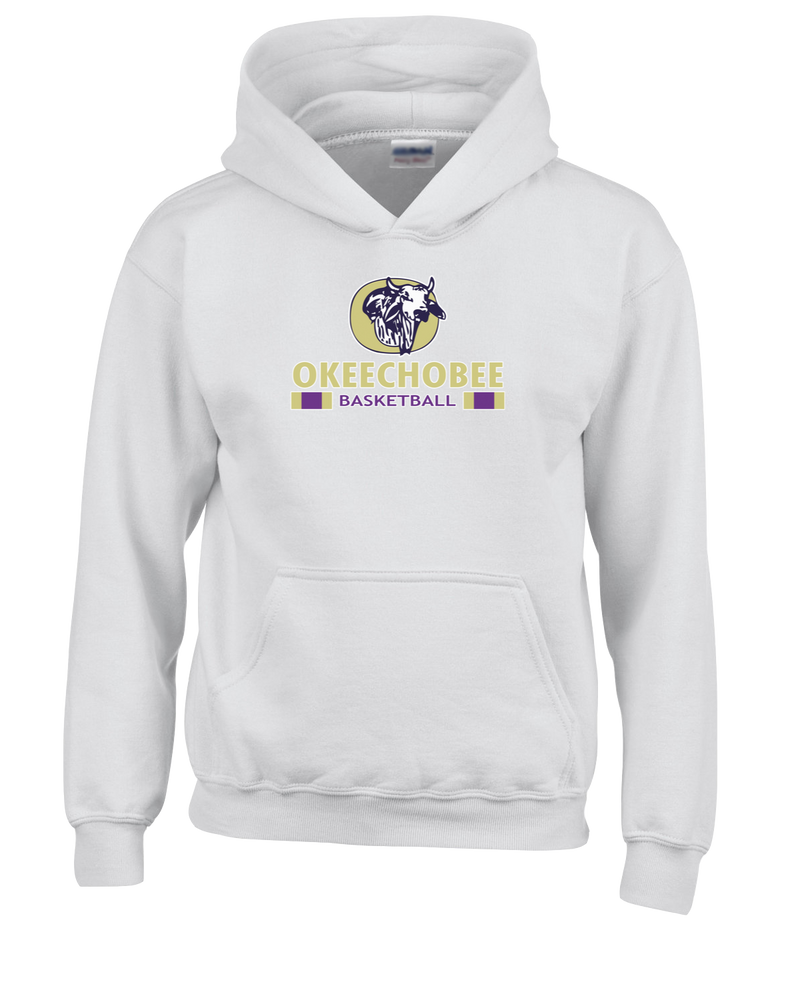 Okeechobee HS Girls Basketball Stacked - Cotton Hoodie