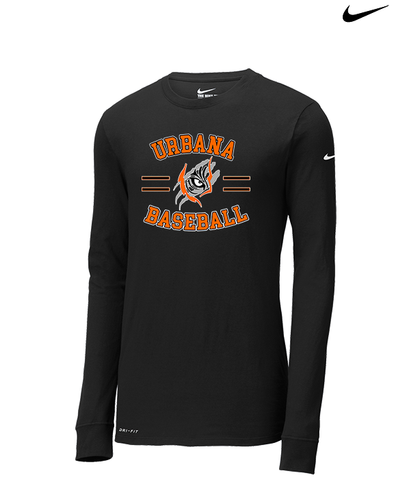 Urbana MS Baseball Curve - Mens Nike Longsleeve