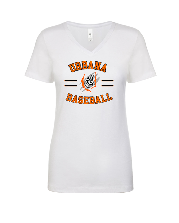 Urbana MS Baseball Curve - Womens V-Neck