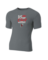Vista Pop Warner Eat Sleep Cheer - Compression T-Shirt