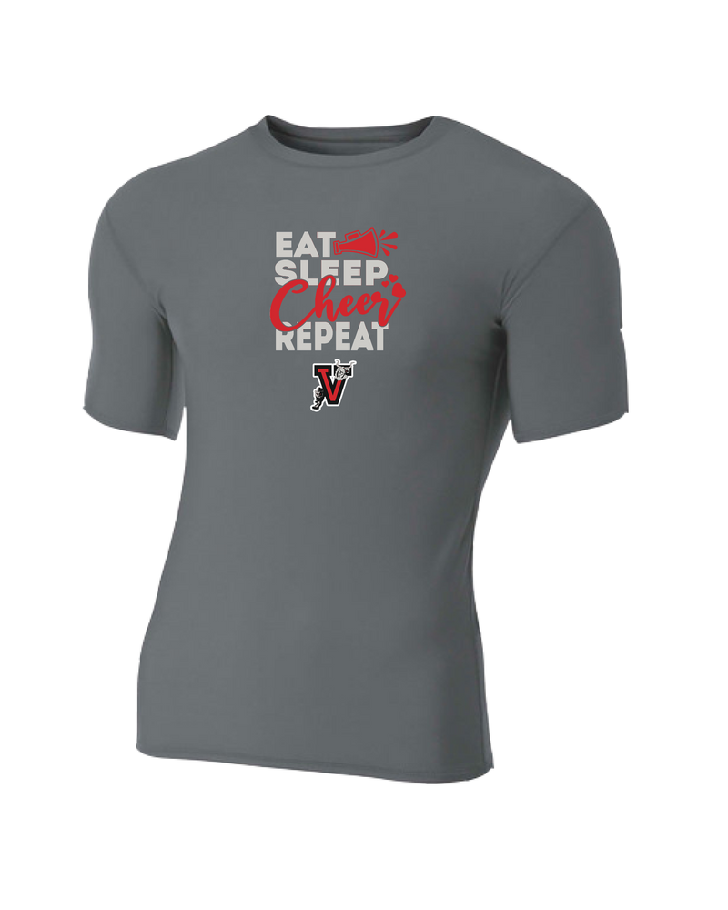 Vista Pop Warner Eat Sleep Cheer - Compression T-Shirt
