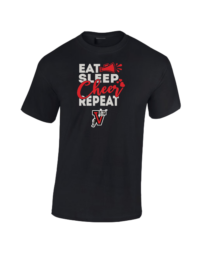 Vista Pop Warner Eat Sleep Cheer - Cotton T-Shirt