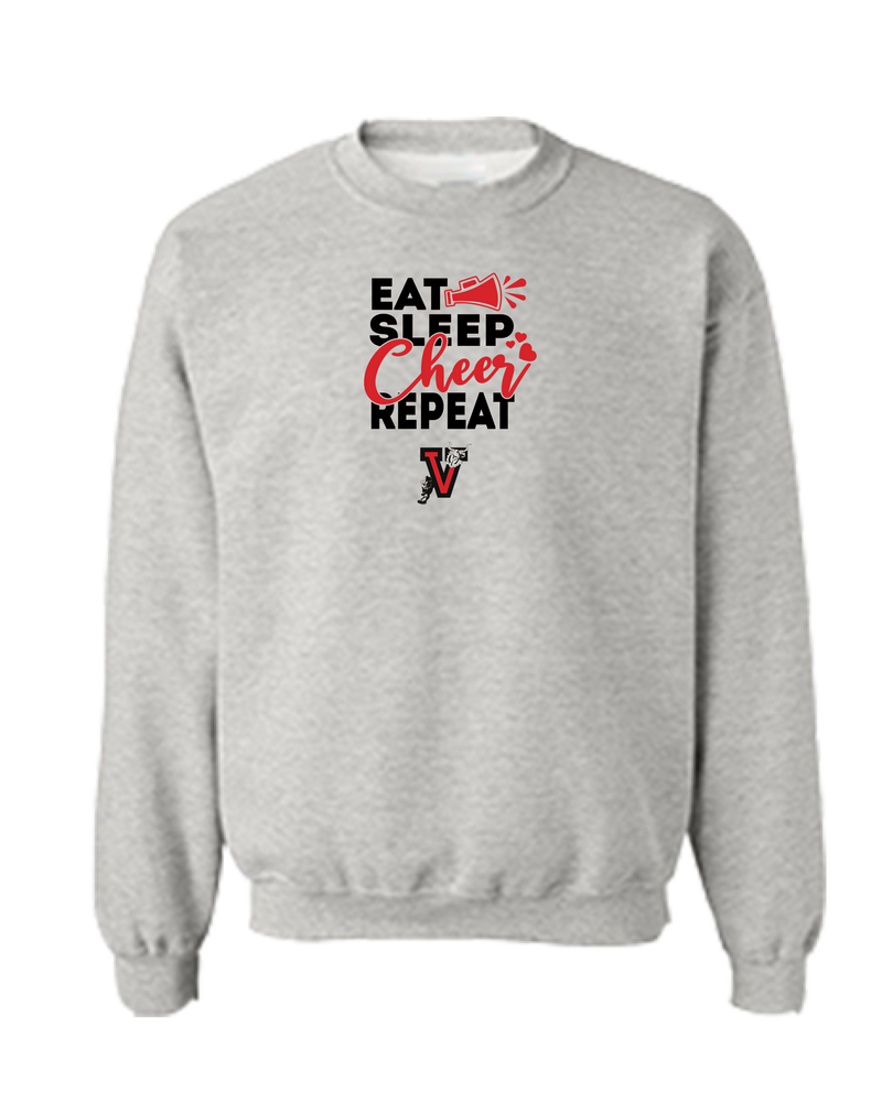 Vista Pop Warner Eat Sleep Cheer - Crewneck Sweatshirt