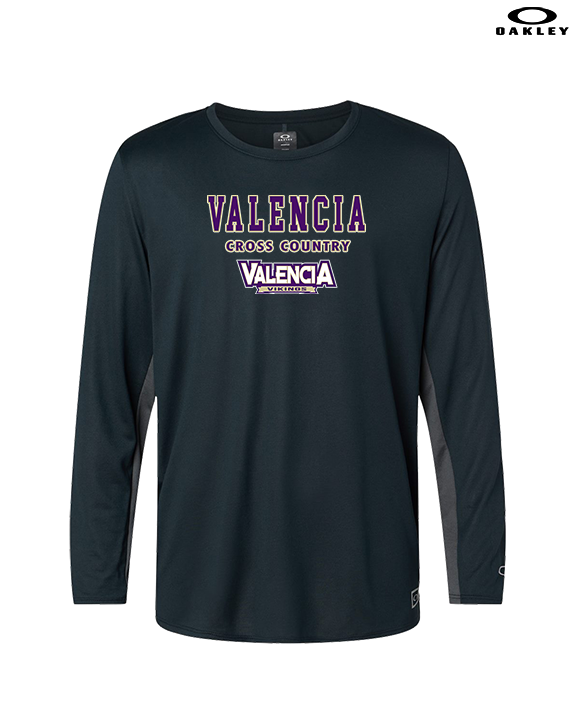 Valencia High School Cross Country Block - Mens Oakley Longsleeve