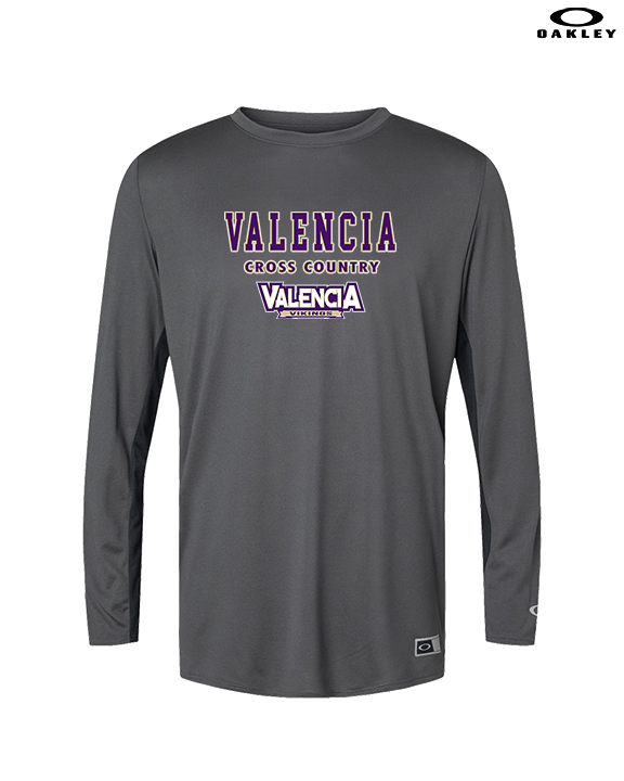 Valencia High School Cross Country Block - Mens Oakley Longsleeve